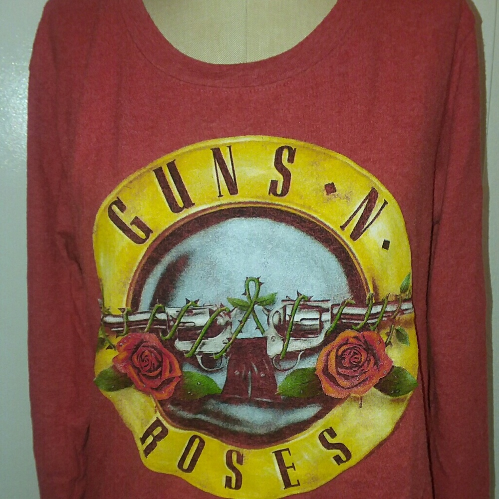 Guns N Roses Logo Soft Red Sweater SZ M